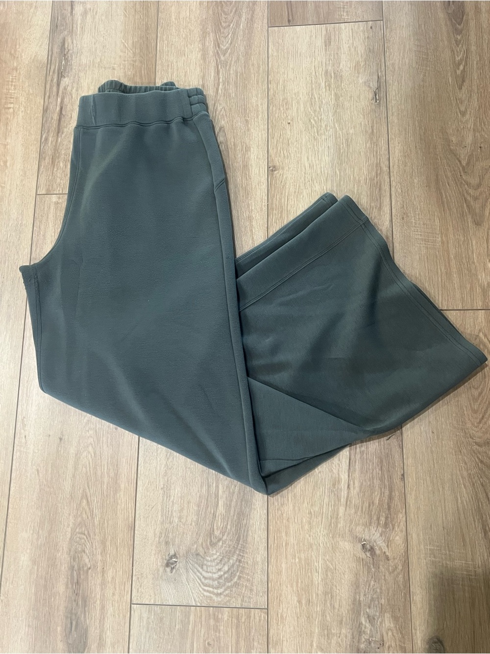 SPANX AirEssentials Dark Green Monstera Airluxe Large Wide Leg Pants